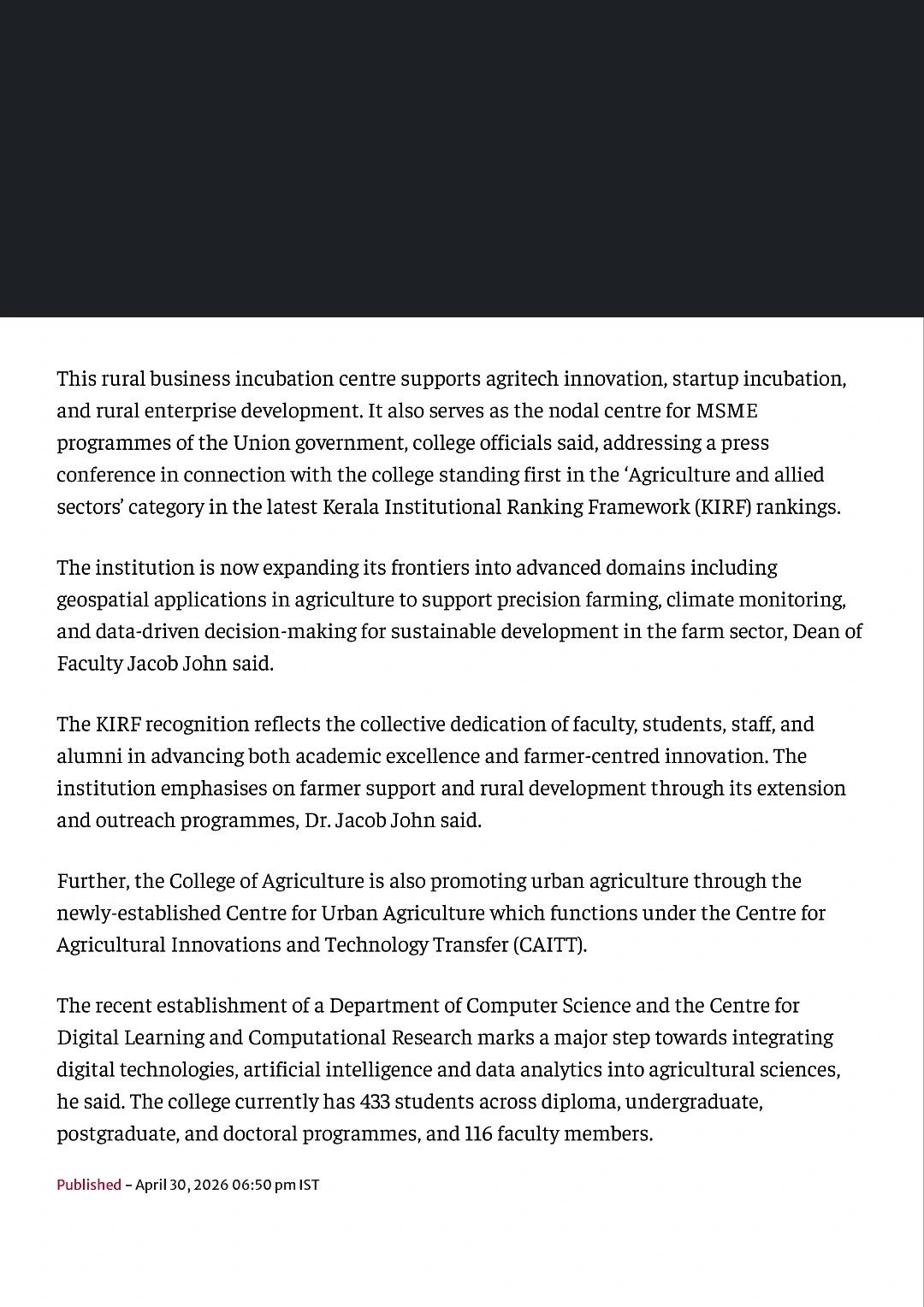 AgTech in News