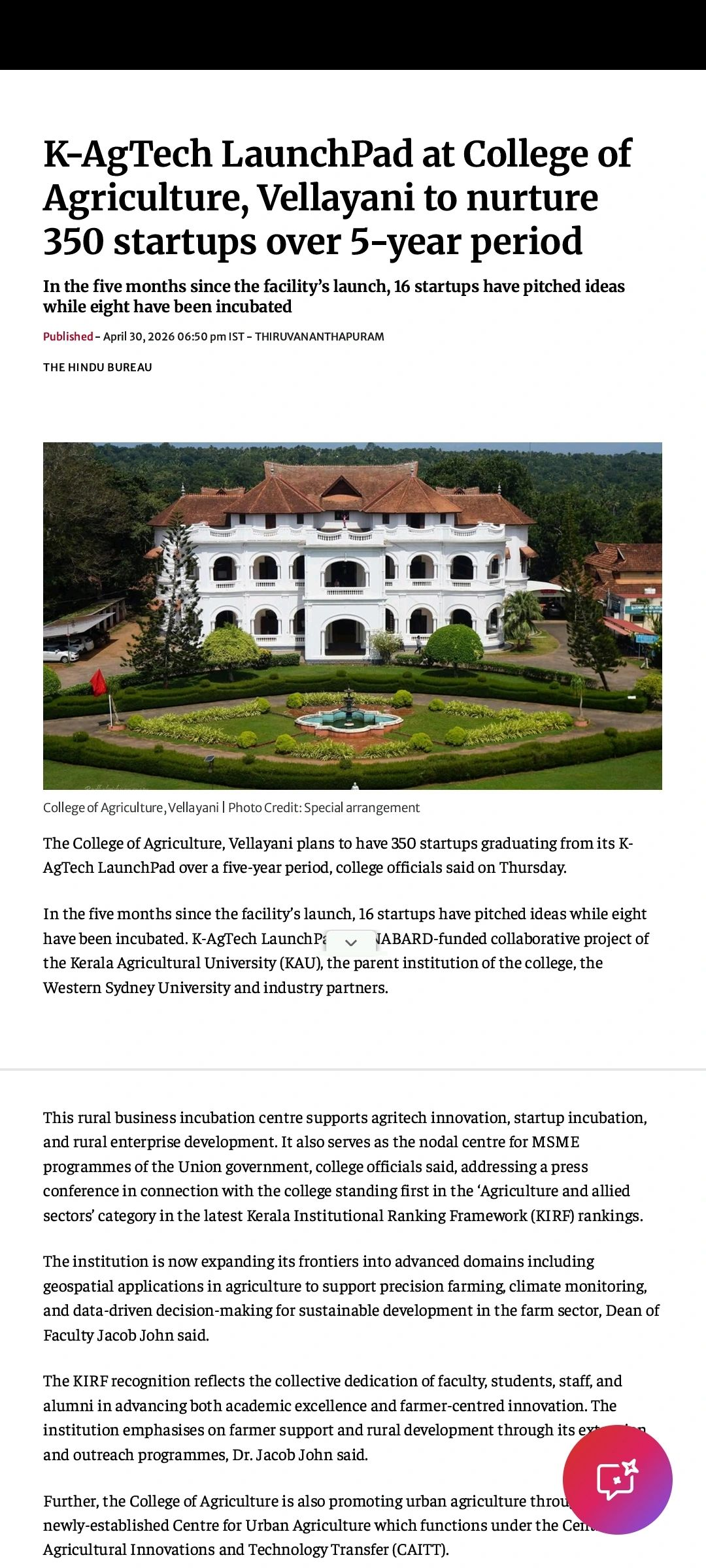 AgTech in News